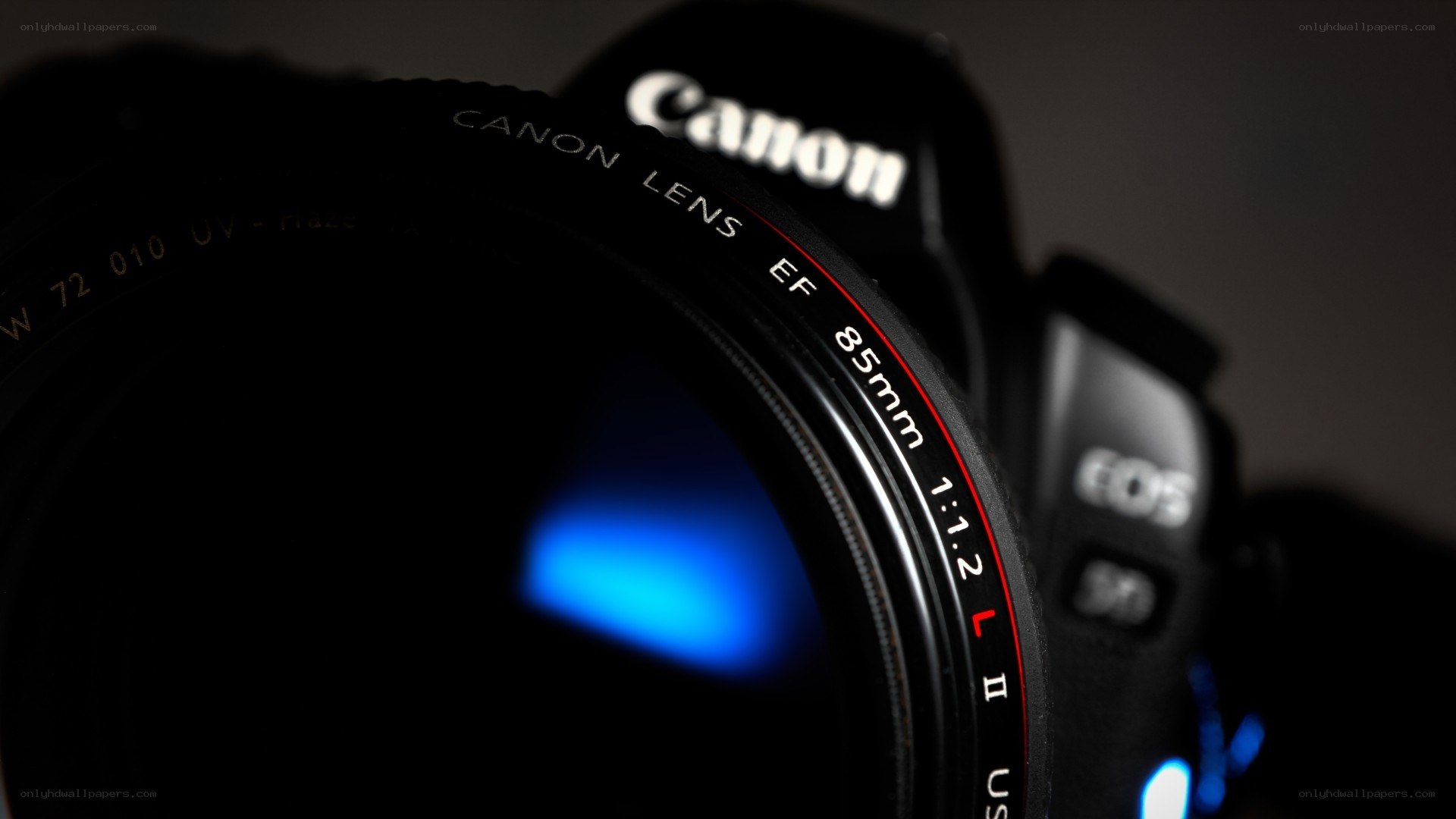 Canon camera lens close-up