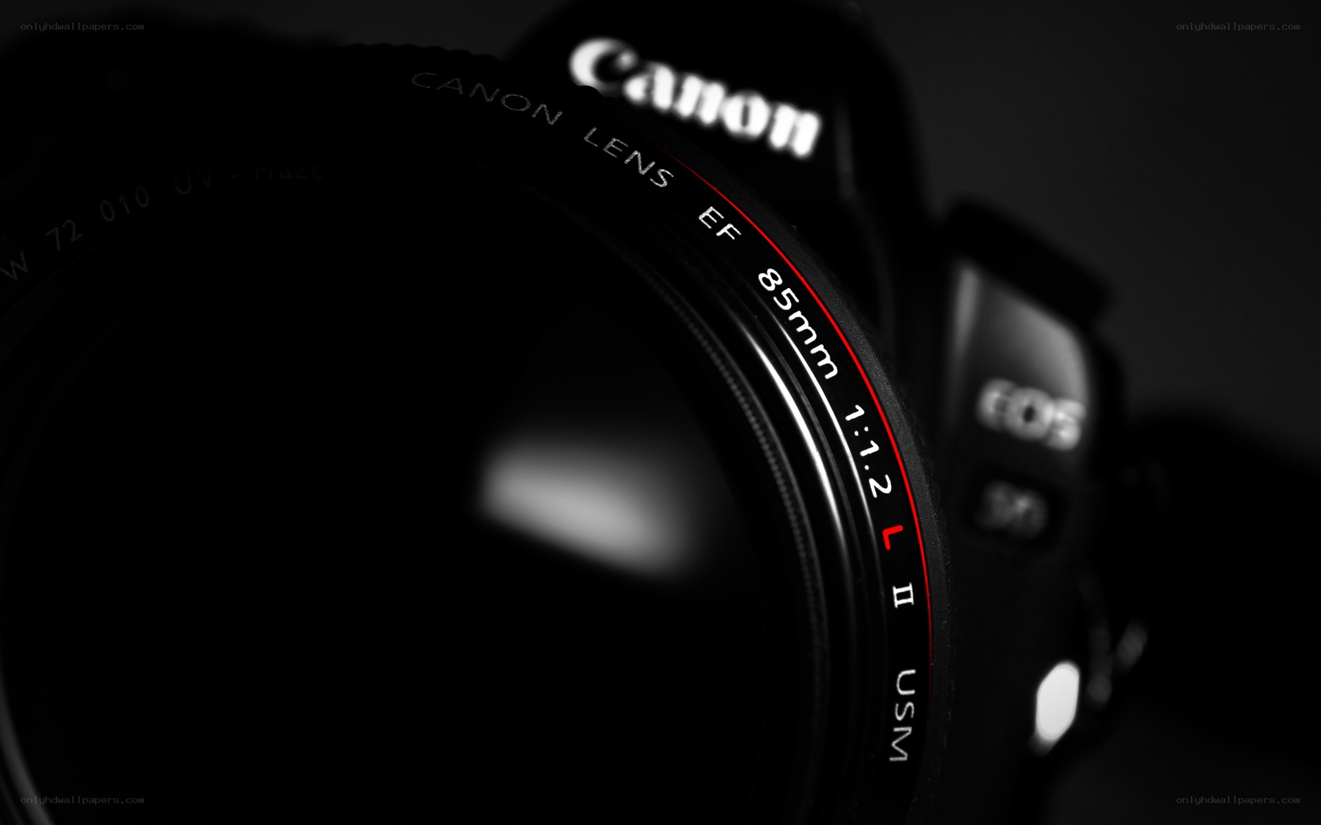 Canon camera lens close-up