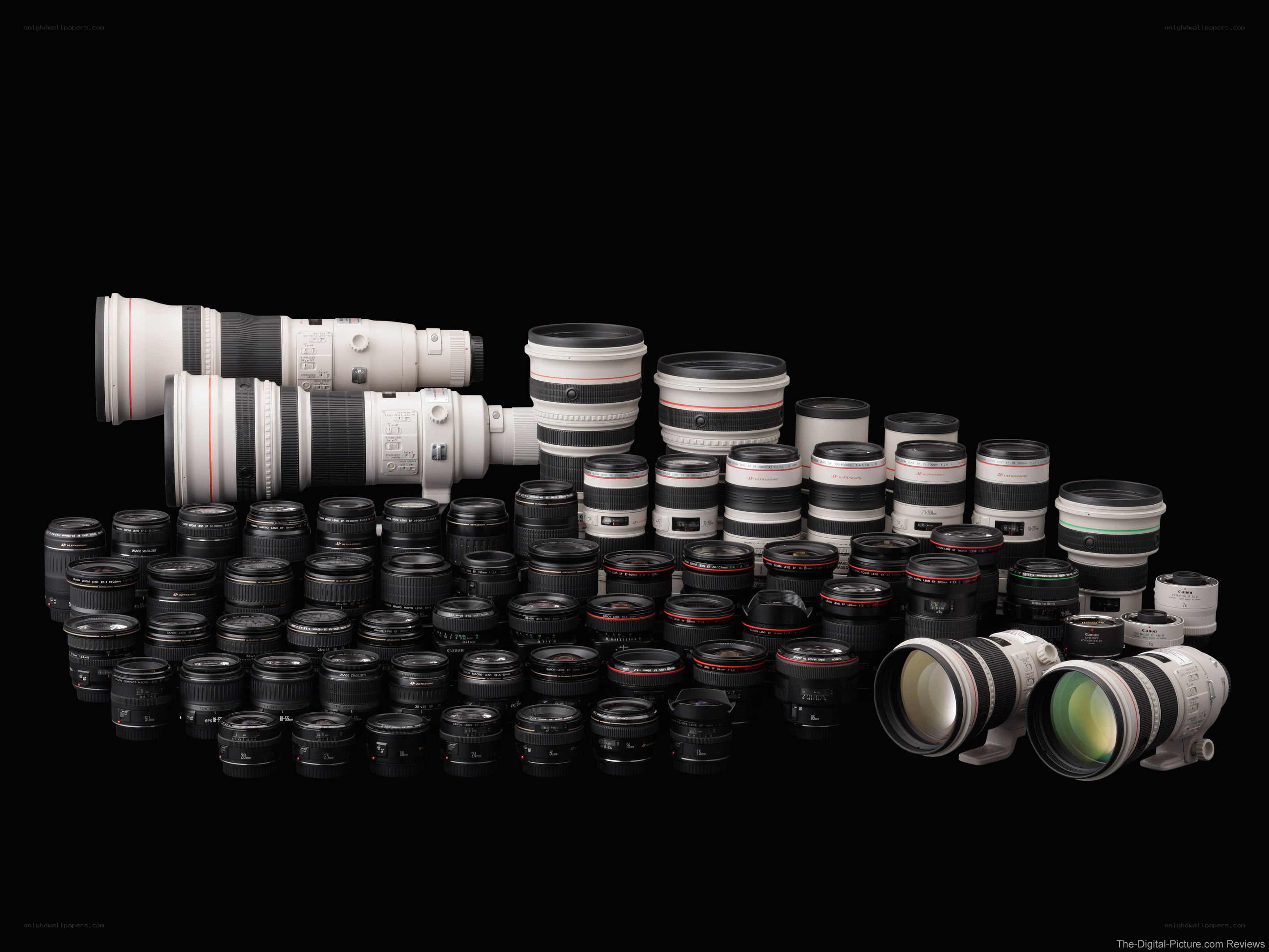 Canon camera lenses collection