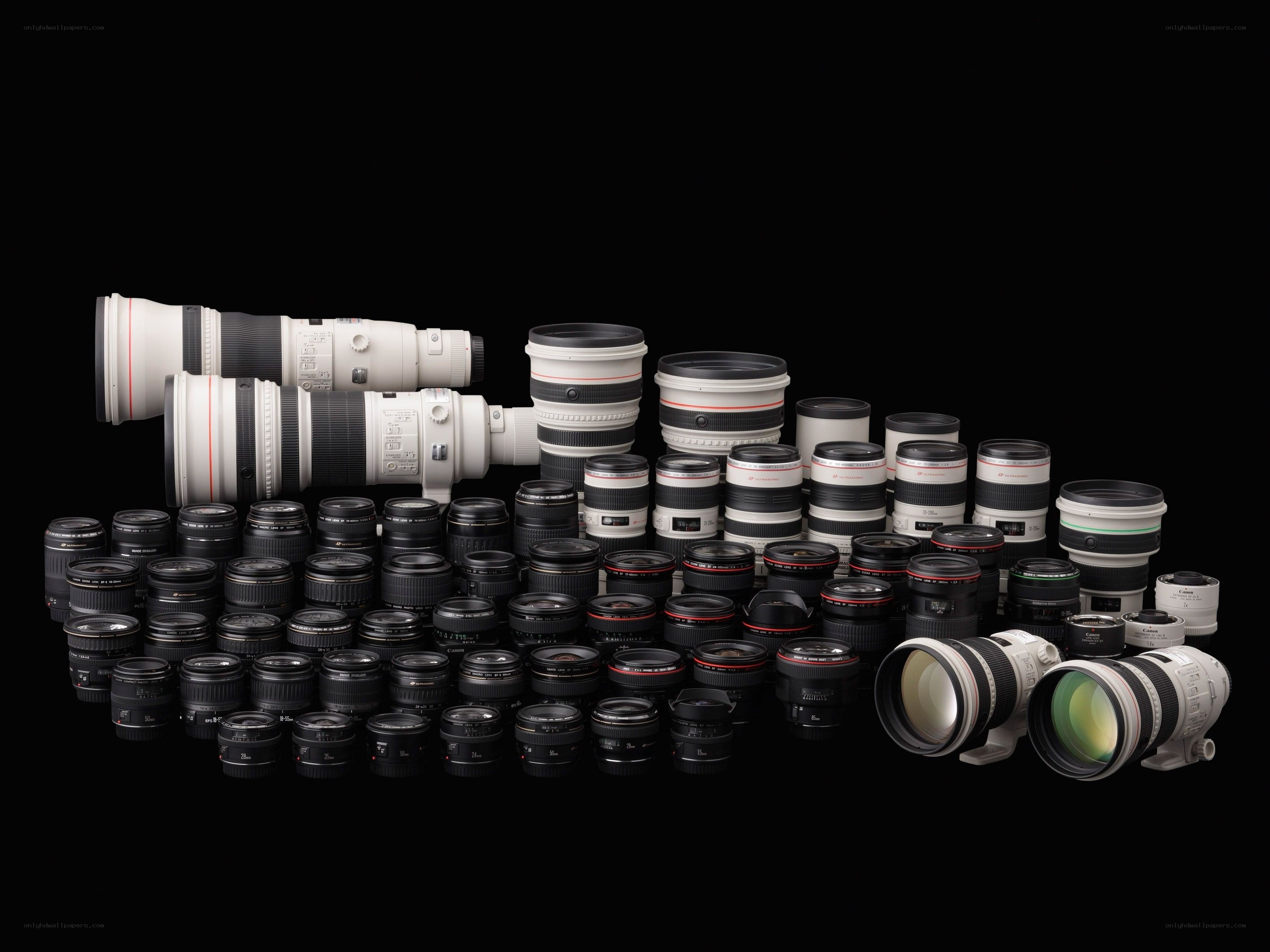 Canon camera lenses collection