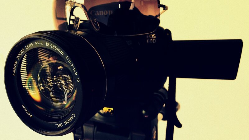 Canon Camera with Lens — Black, Dramatic