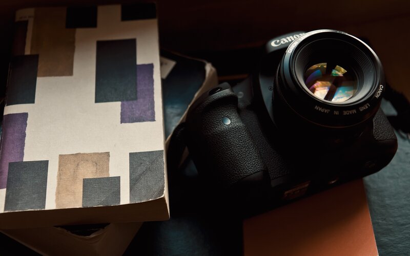 Canon DSLR Camera — Black, Dramatic