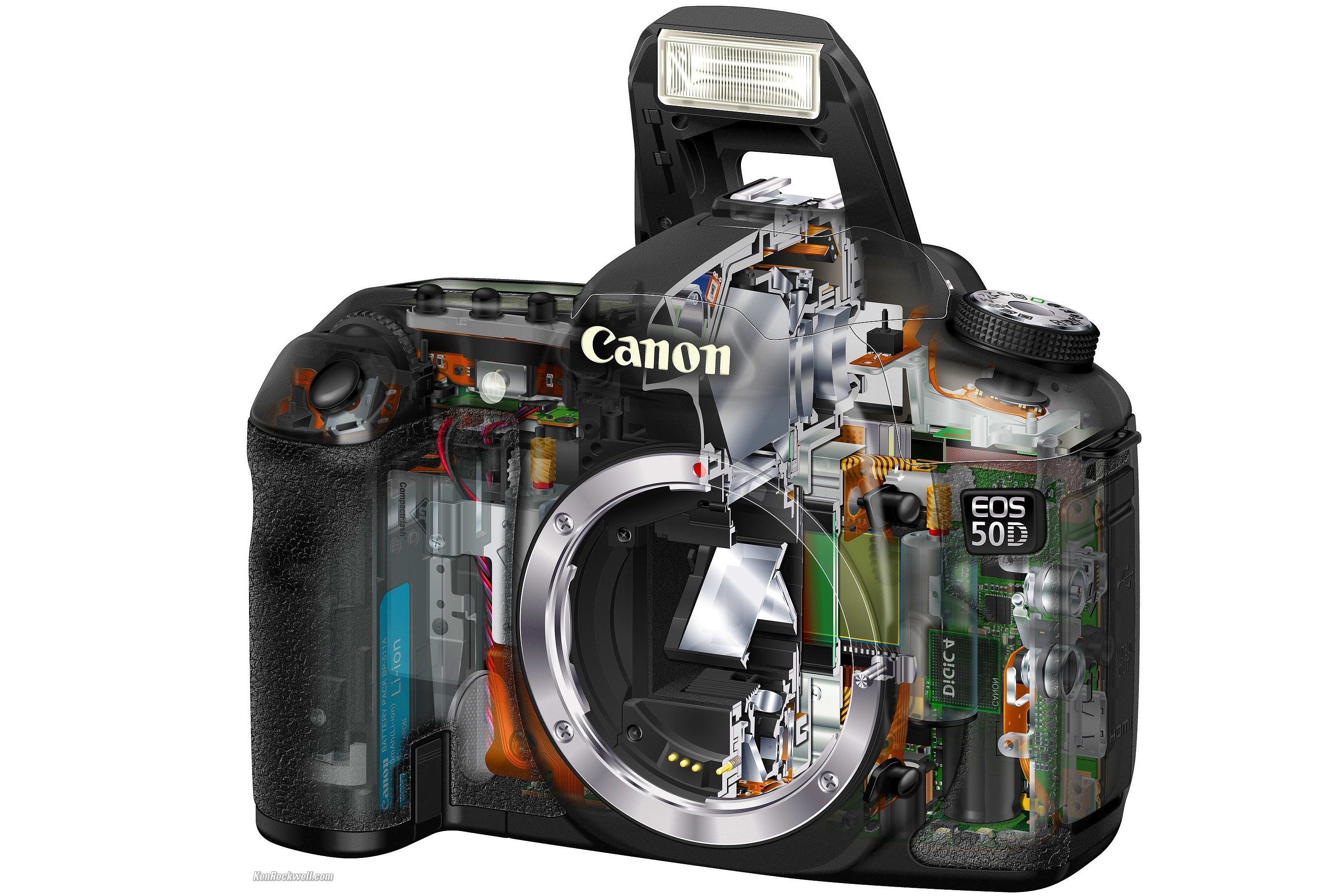 Canon EOS 50D internal components