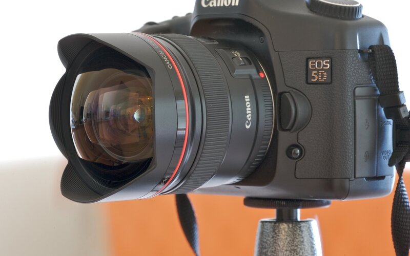 Canon EOS 5D camera with lens
