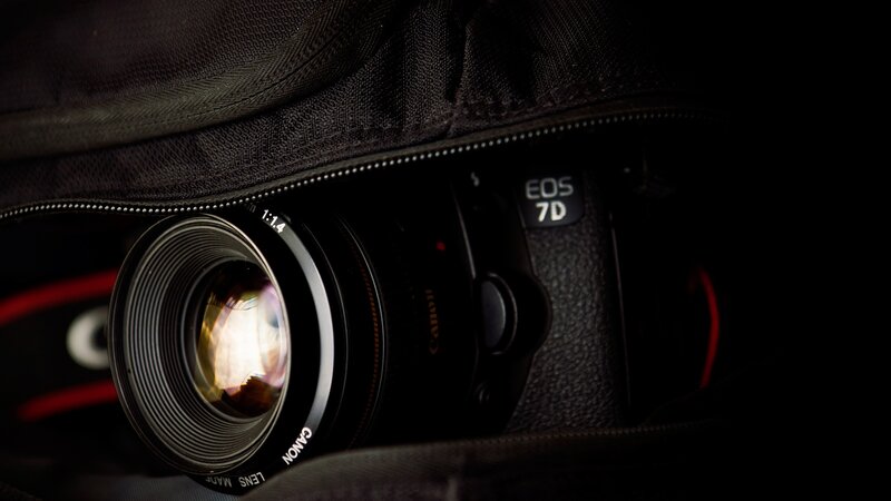 Canon EOS 7D Camera — Black, Dramatic, Photograph
