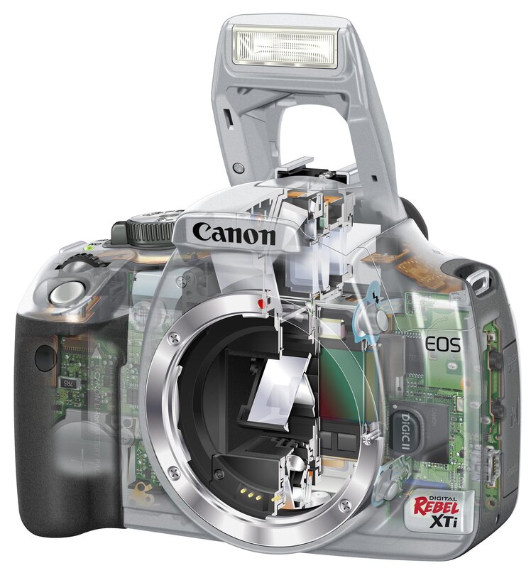 Canon EOS Rebel XTi internal view
