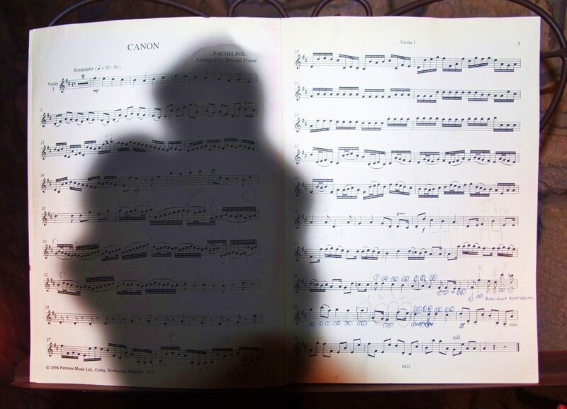 Canon sheet music for violin