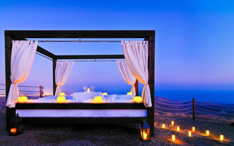 Canopy Bed on Cliff