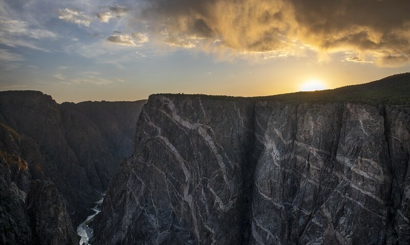 Canyon at Sunset — Gray