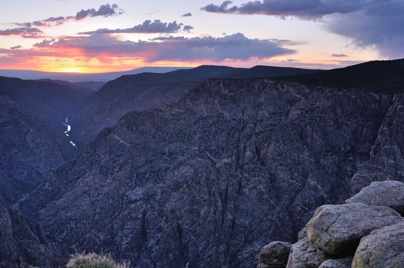 Canyon at Sunset — Purple
