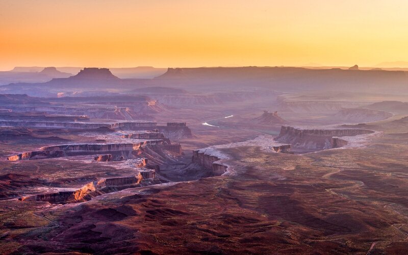 Canyon Landscape at Sunset — Orange