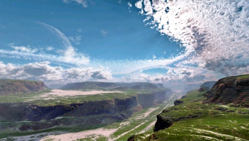 Canyon Landscape — Blue, Serene