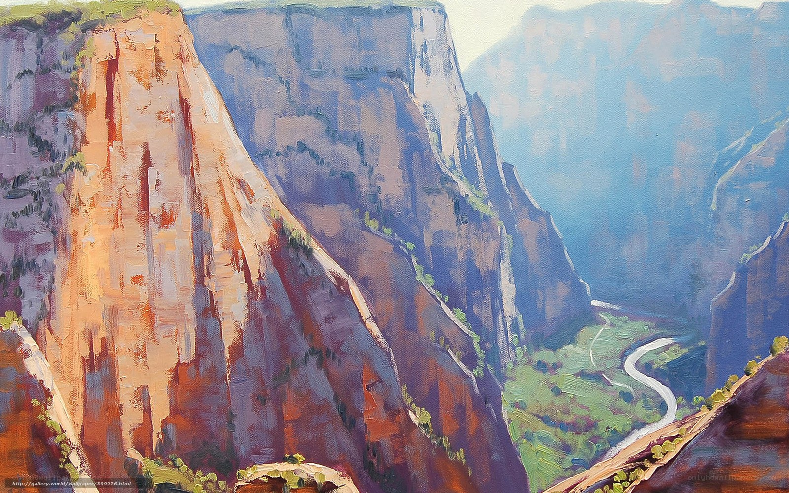 Canyon landscape painting