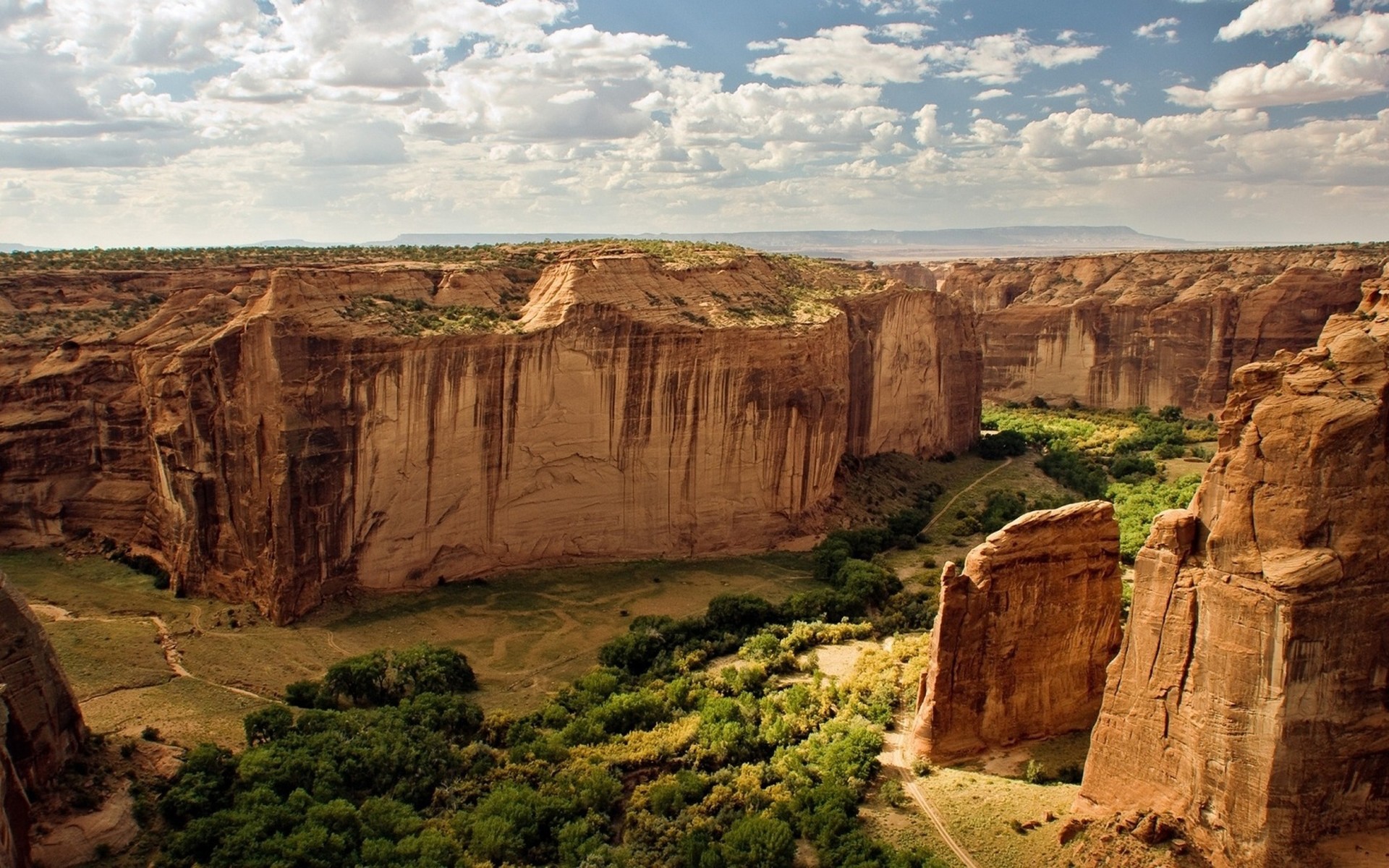 canyon landscape with greenery