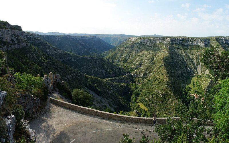 canyon landscape with road