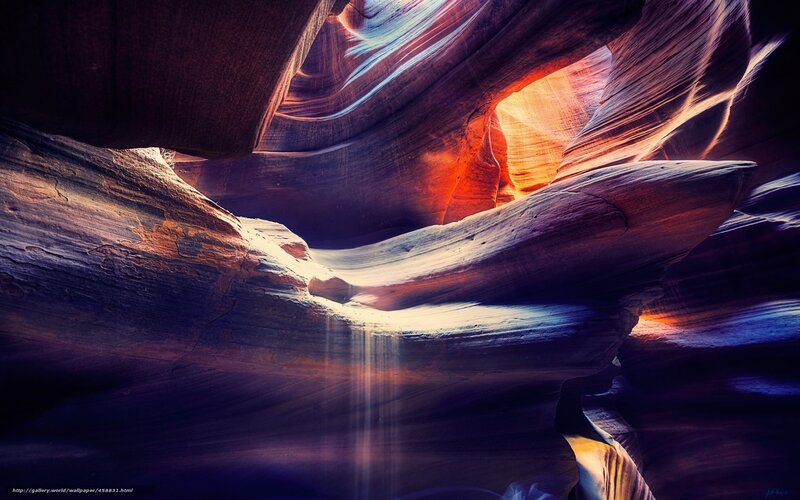Canyon light beams