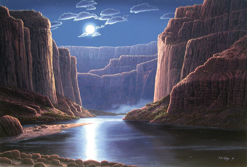 Canyon River at Night