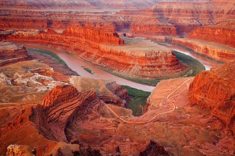 Canyon river bend view