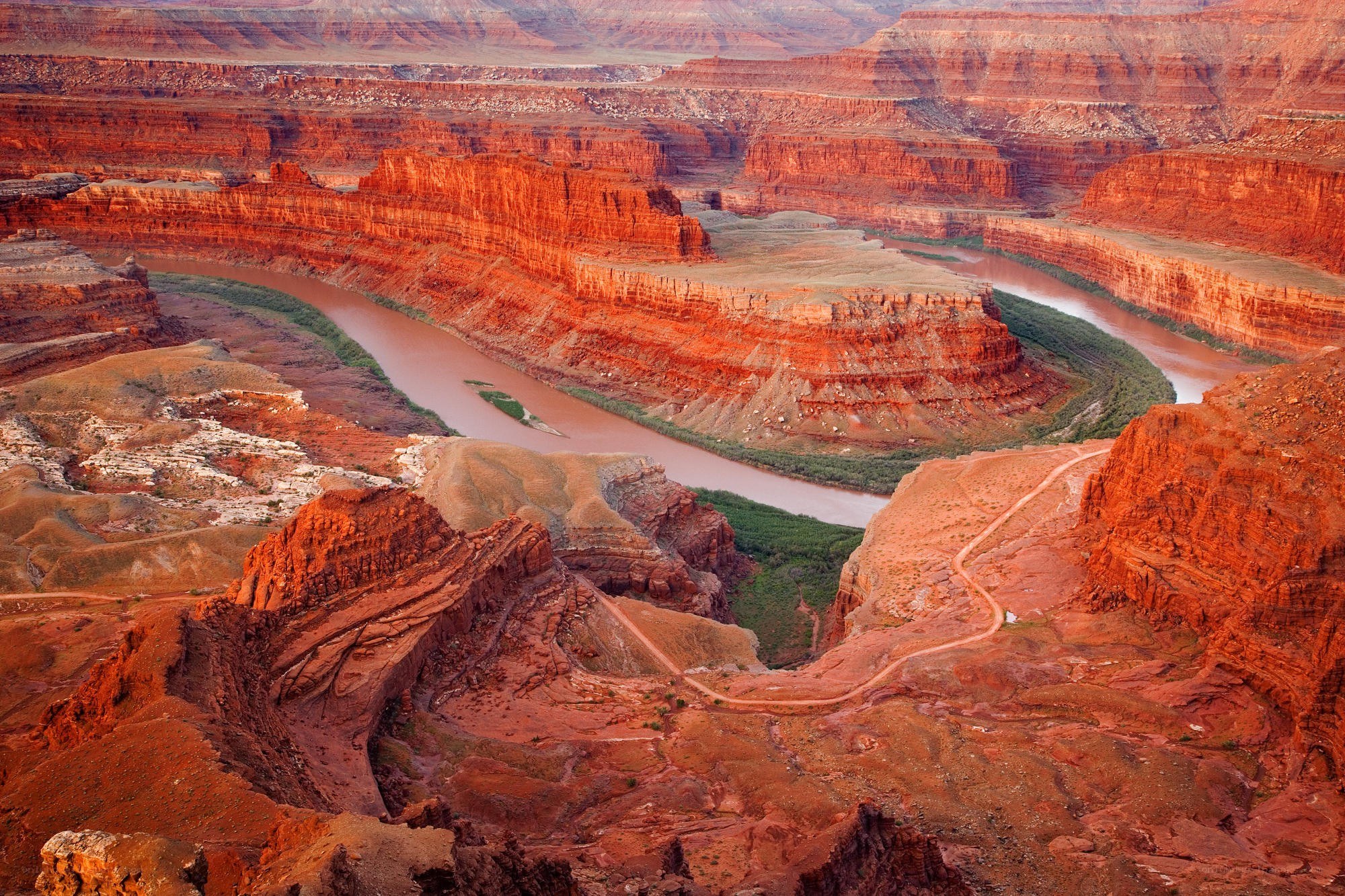 Canyon river bend view