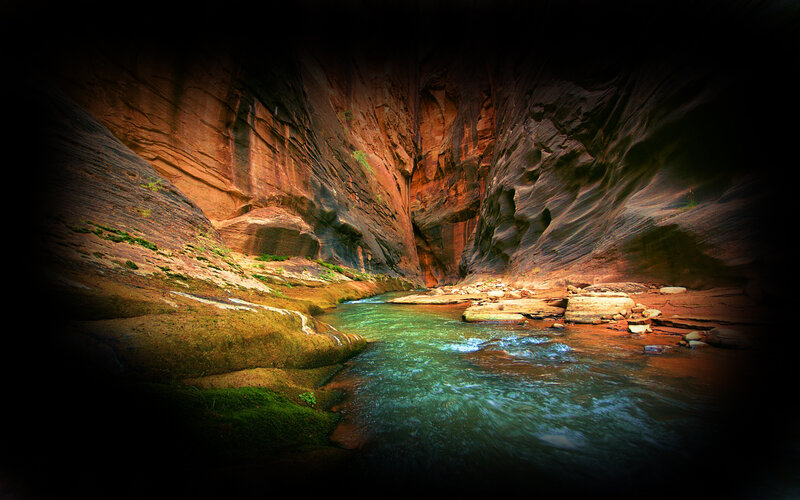 canyon river with turquoise water