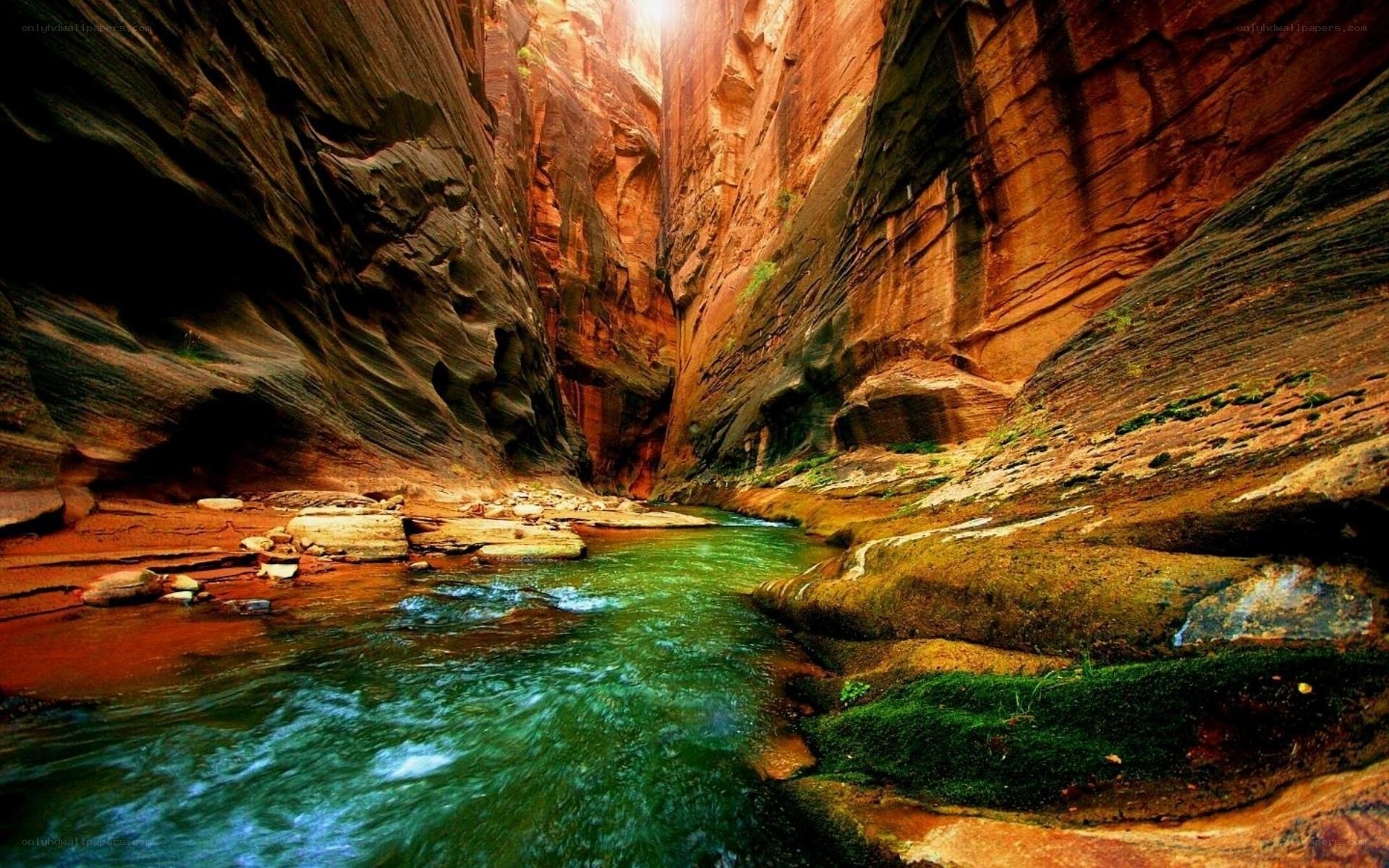 Canyon river with turquoise water