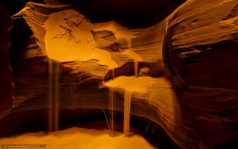 Canyon sand waterfall