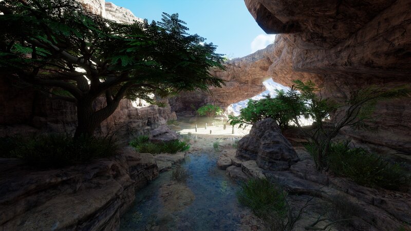 Canyon Stream under Arch