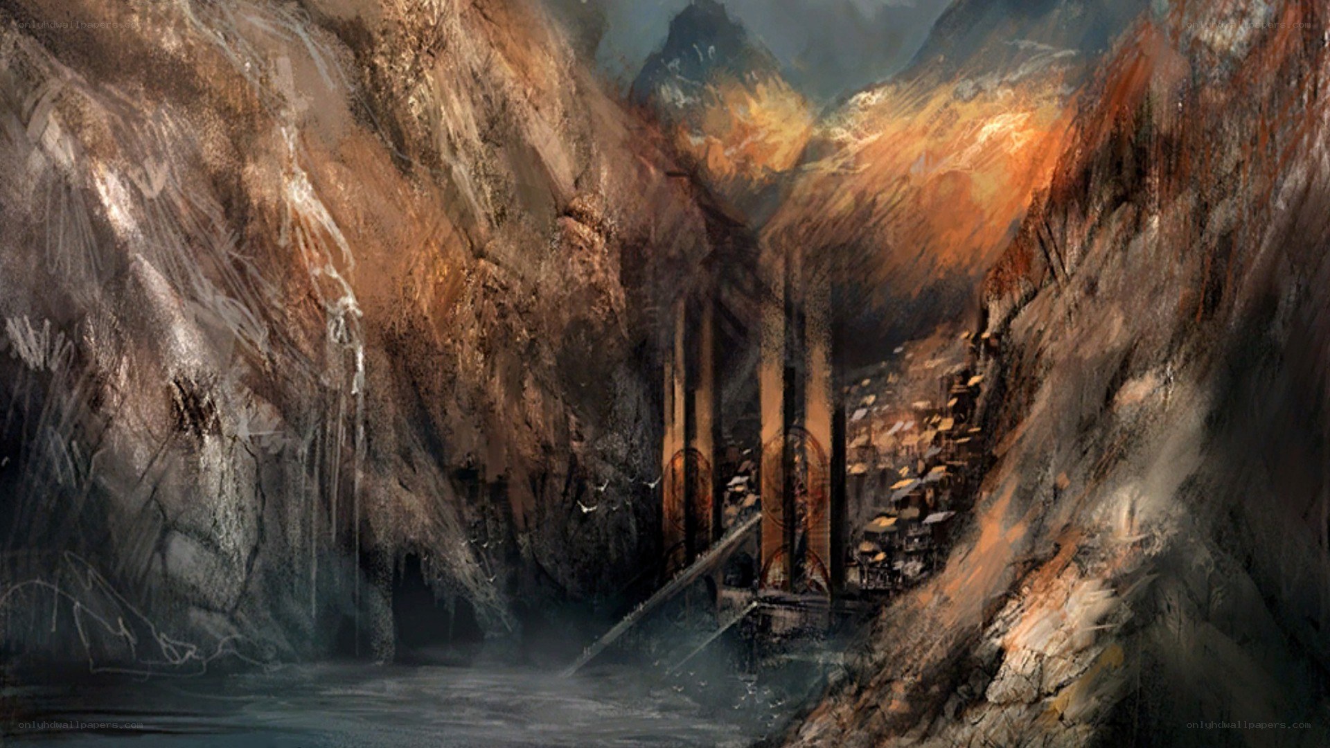 canyon village concept art