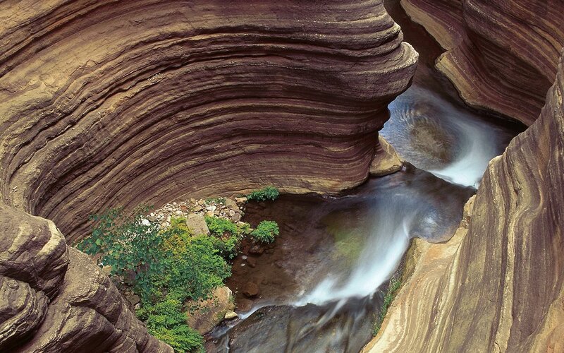 Canyon with flowing stream