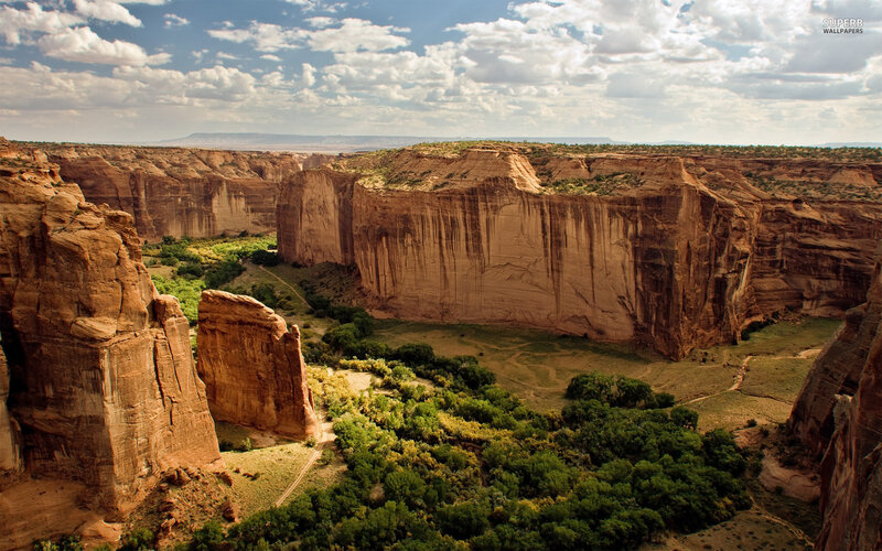 Canyon with Green Valley — Brown, Serene