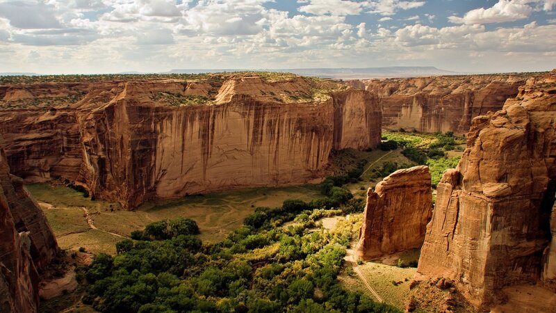Canyon with River — Brown