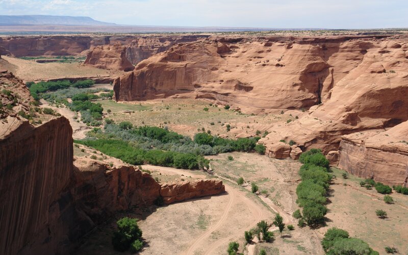 Canyon with River — Red