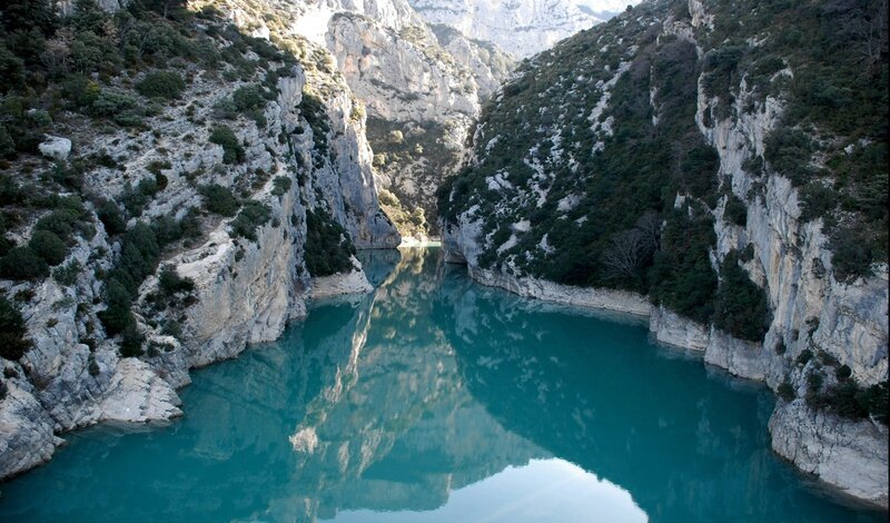 Canyon with turquoise river