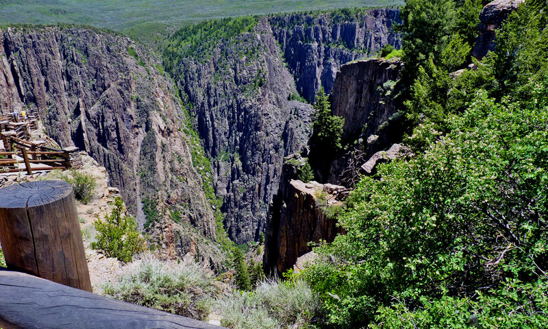 Canyon with wooden walkway