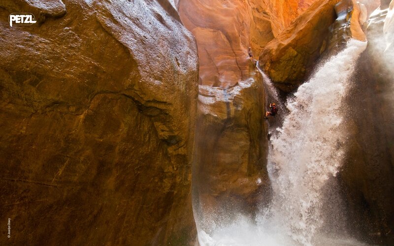 Canyoneering with waterfall descent
