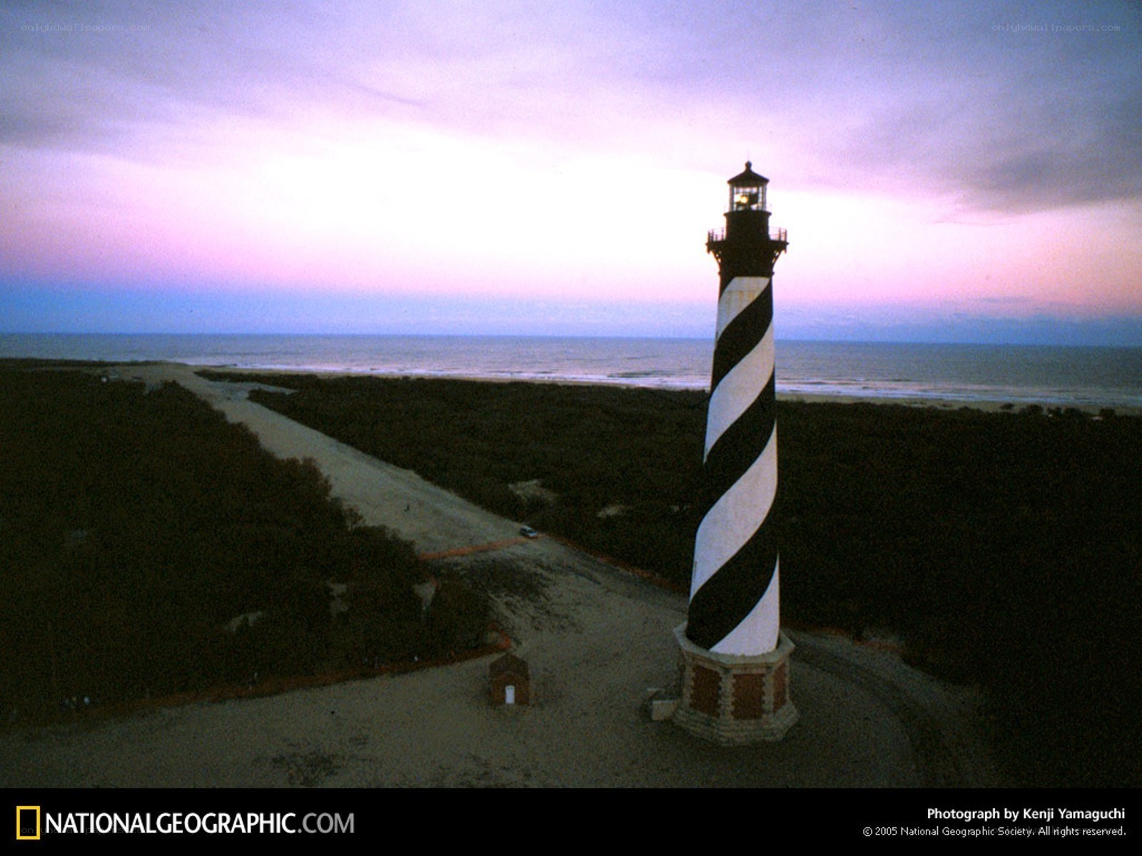 Cape Hatteras Lighthouse at dusk