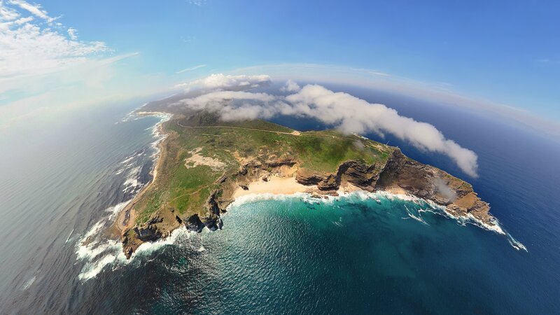Cape of Good Hope — Blue, Serene, Afternoon, Photograph, Ocean, Clouds, Cliffs