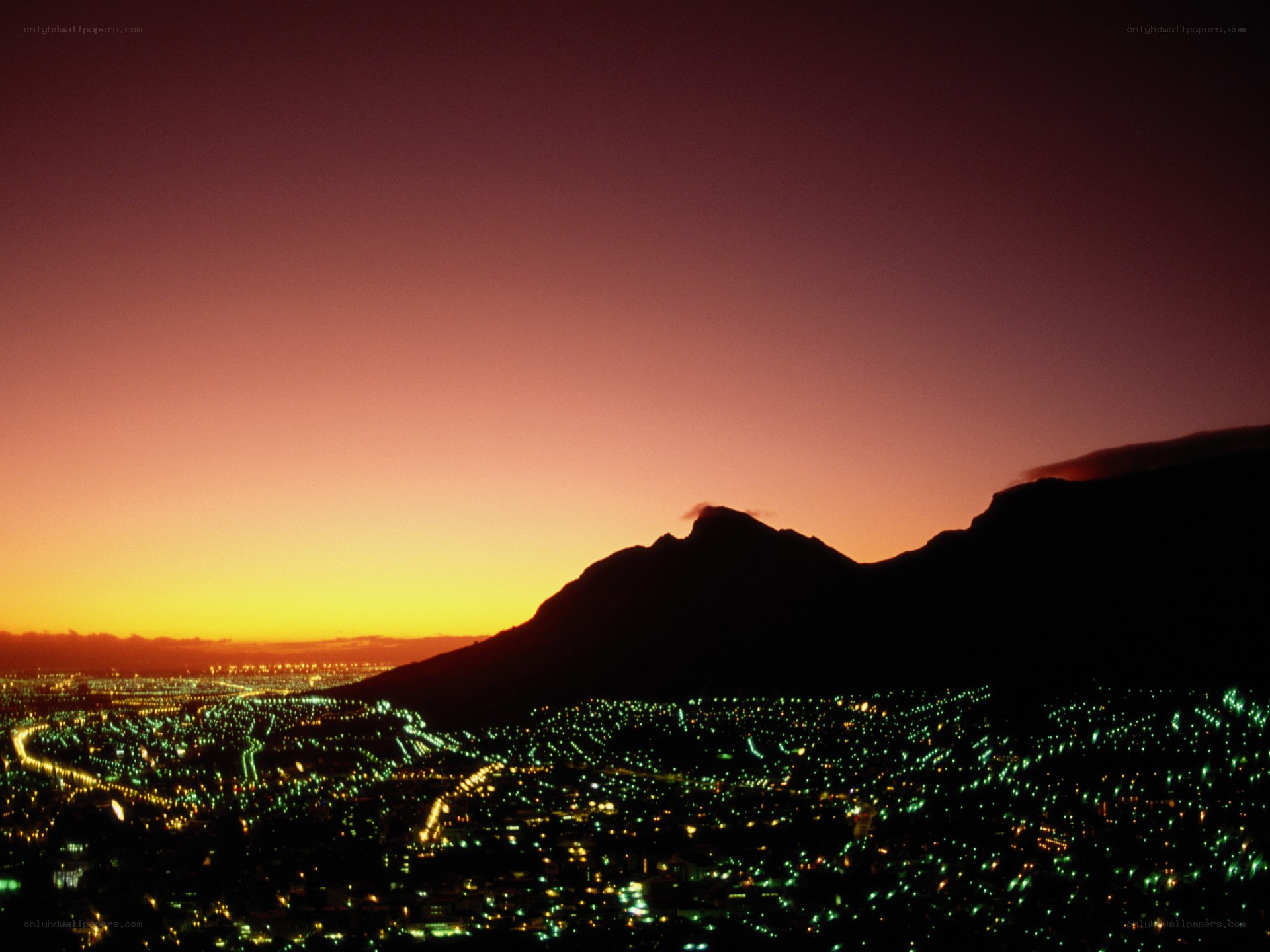 Cape Town at dusk
