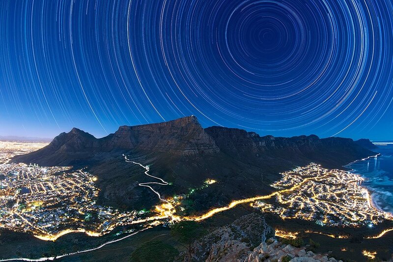 Cape Town Cityscape — Blue, Dramatic, Night