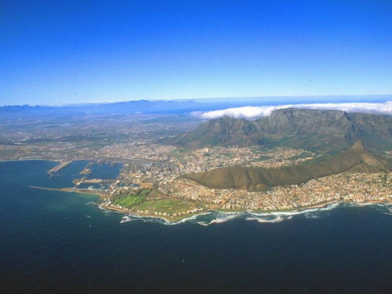 Cape Town Cityscape — Blue