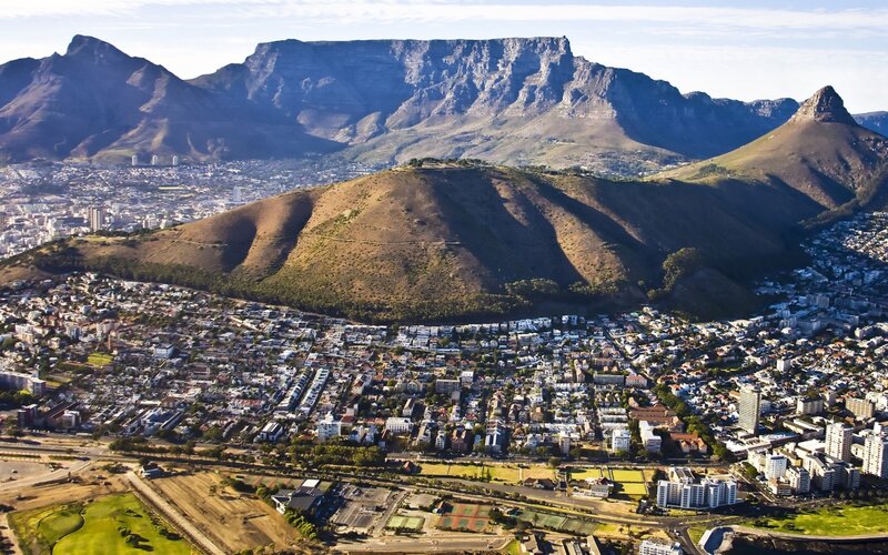 Cape Town Cityscape — Green, Dramatic