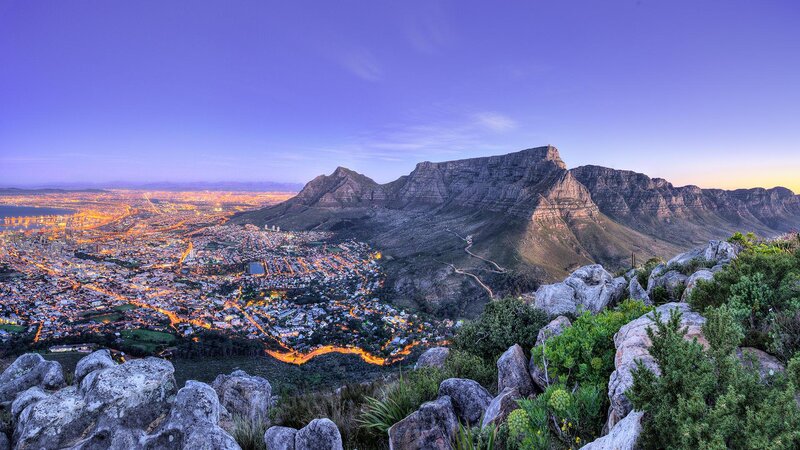 Cape Town Cityscape — Purple, Serene