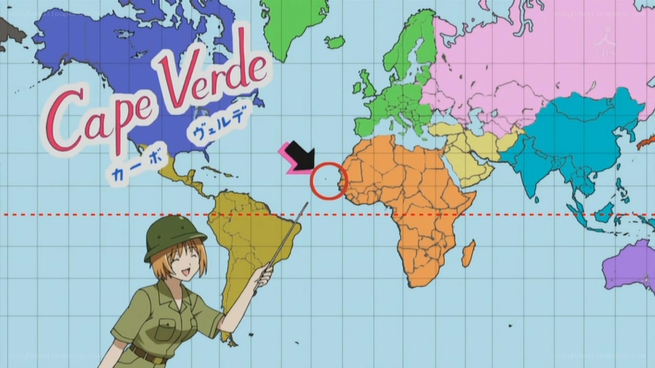 Cape Verde on a world map