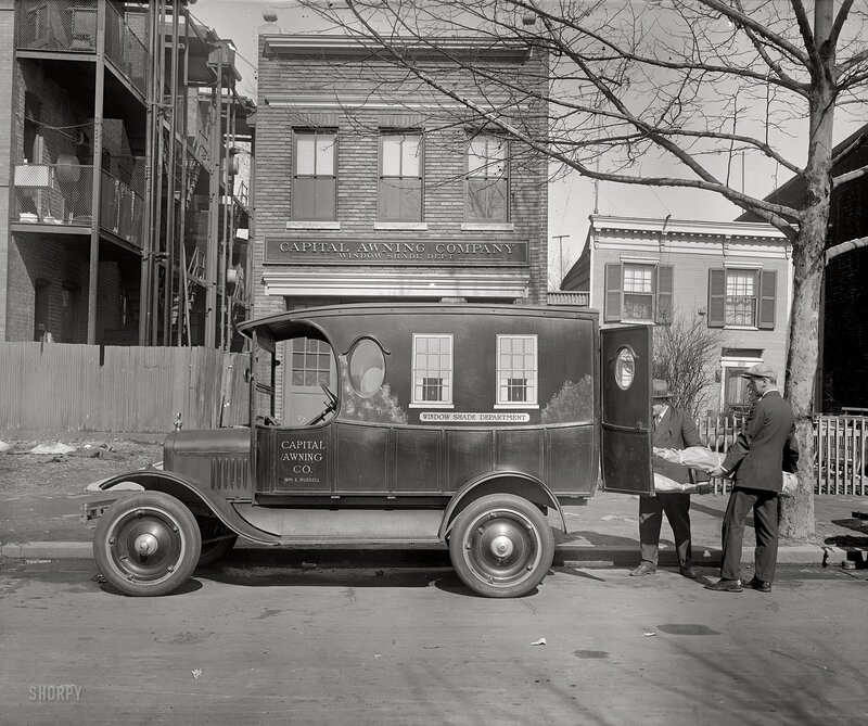 Capital Awning Company truck delivery