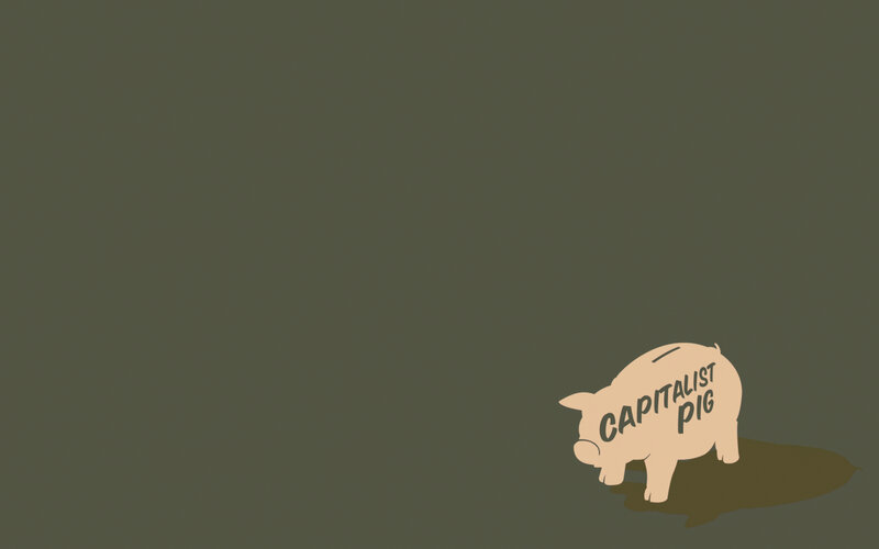 capitalist pig illustration
