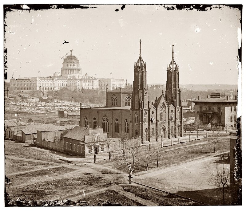 Capitol and church in Washington D.C.