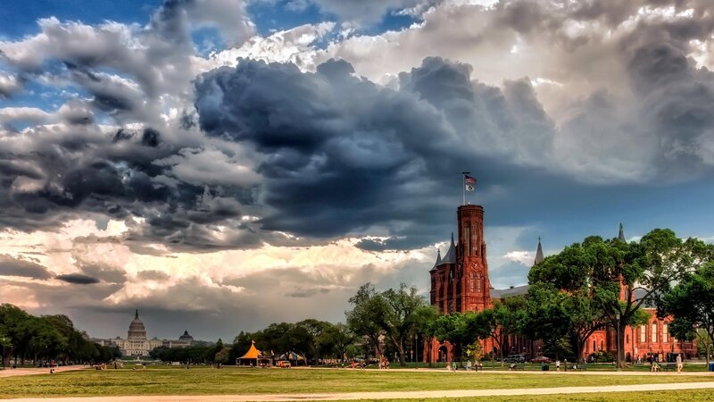 Capitol Building and Red Brick Building
