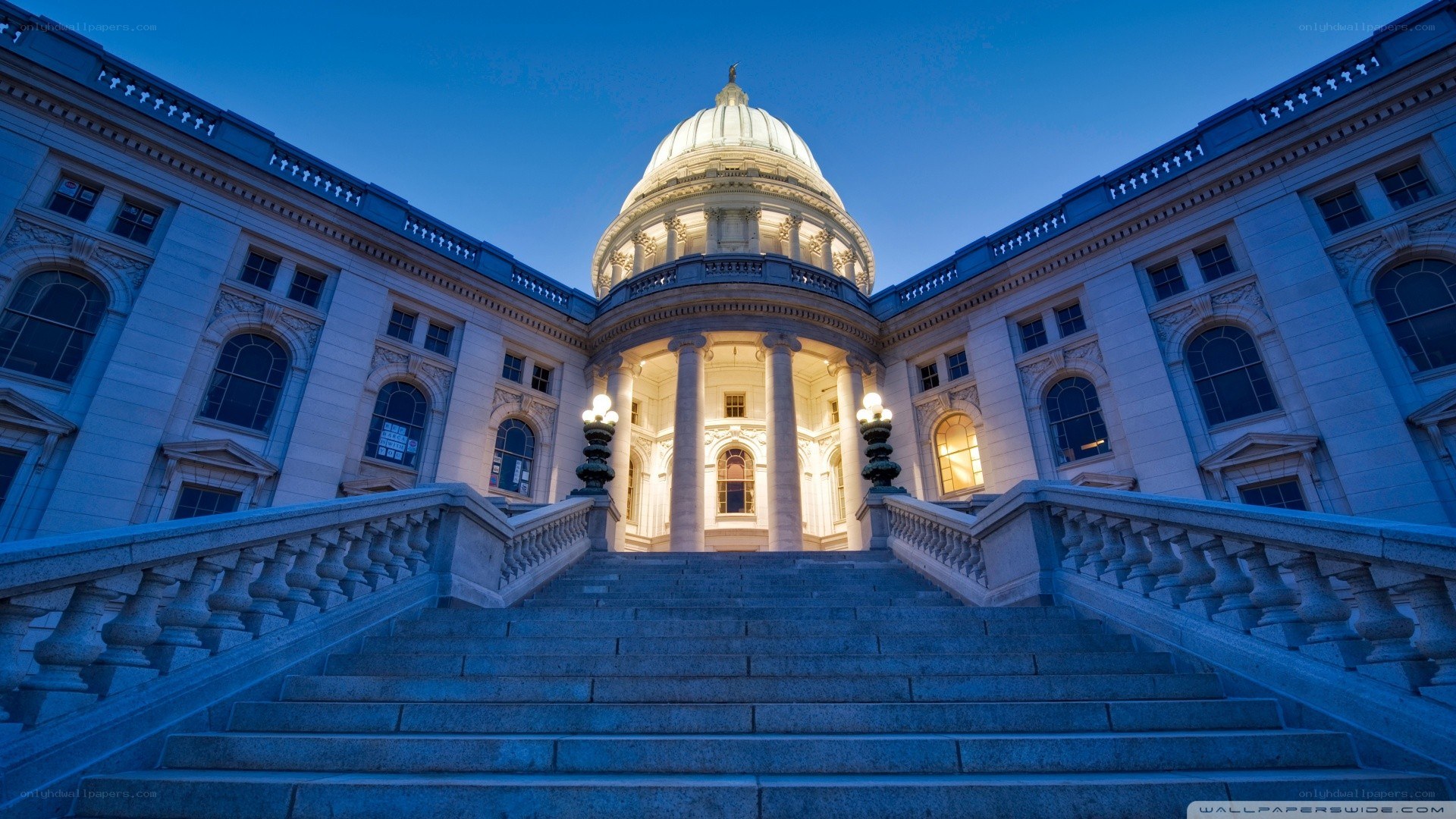 Capitol building at dusk