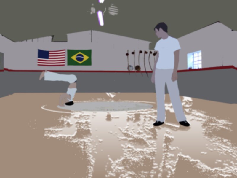 Capoeira practice in studio