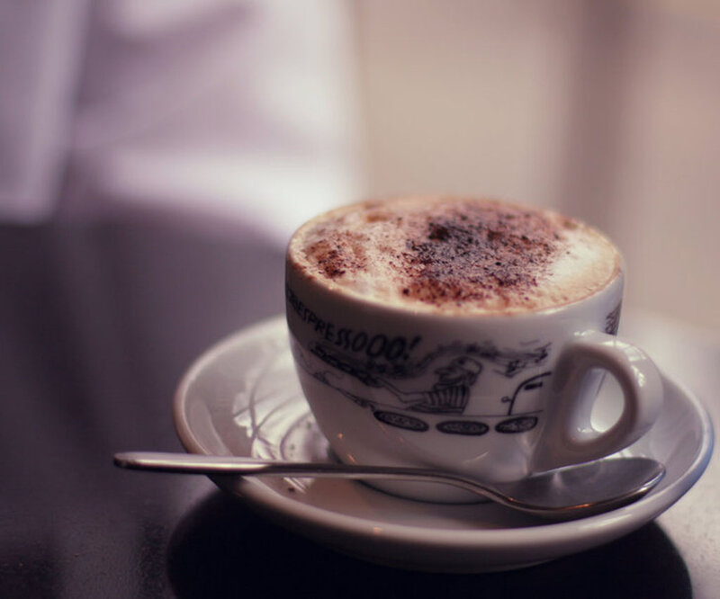 Cappuccino in a Cup — White, Calm